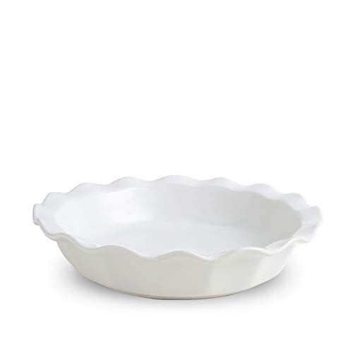 White Ceramic Pie Dish, 9 Inches