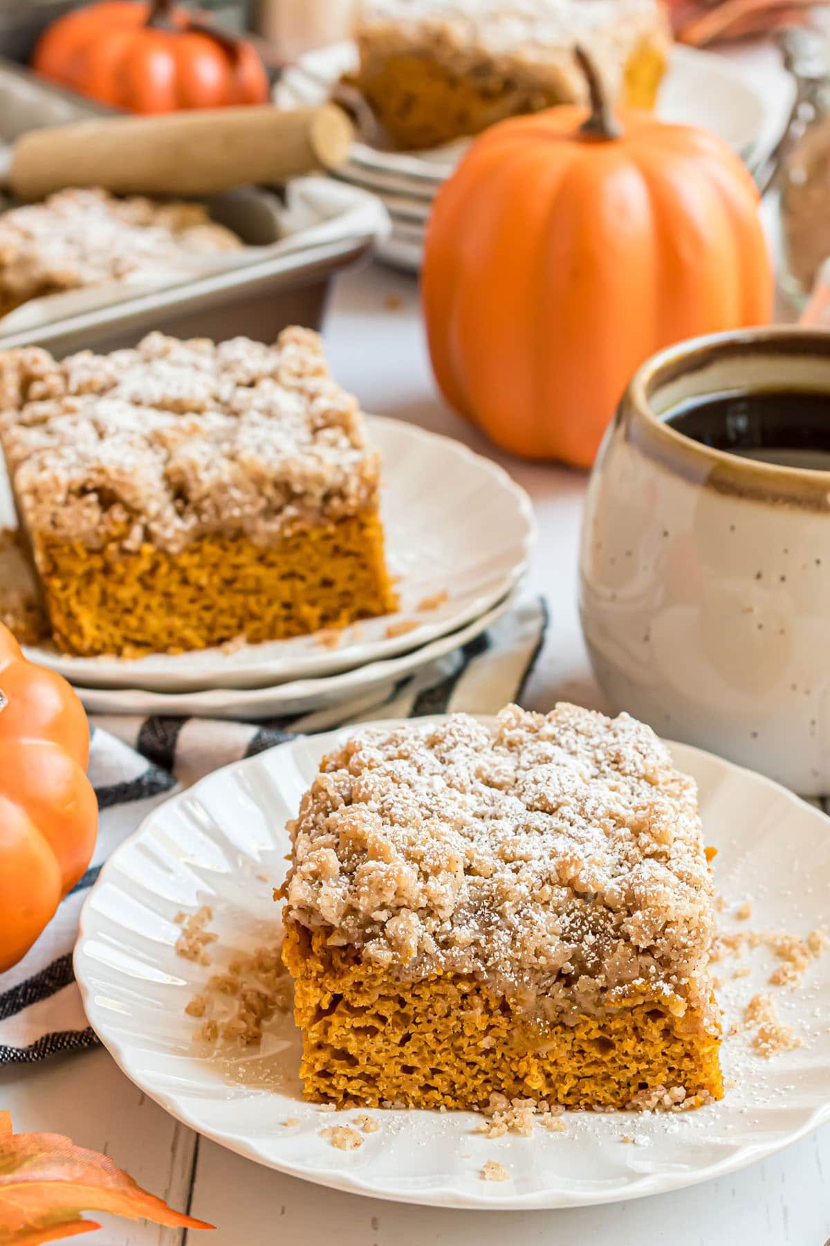 Spiced Pumpkin Coffee Cake Recipe With Crumb Topping