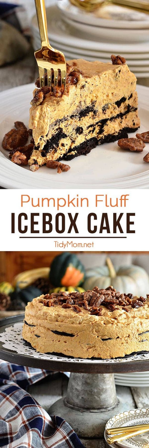 Pumpkin Fluff Icebox Cake is a delicious no-bake dessert that comes together in no time. Making it the perfect make-ahead dessert for Thanksgiving dinner. Get this all-star, easy-to-follow recipe at cetcu.com