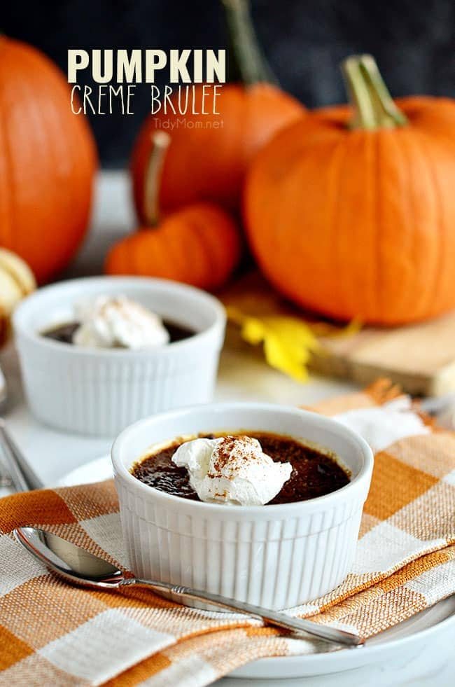 Pumpkin Creme Brulee with molasses. Wonderful holiday dessert. Get the recipe at cetcu.com