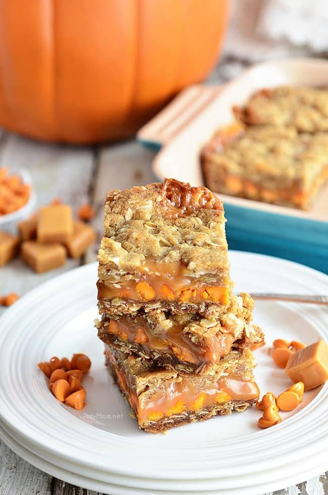 3 Pumpkin Spice Carmelitas bars