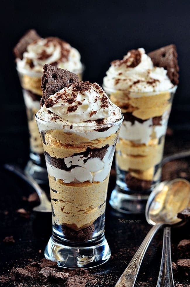 No Bake Pumpkin Spice Cheesecake Shooters recipe at cetcu.com