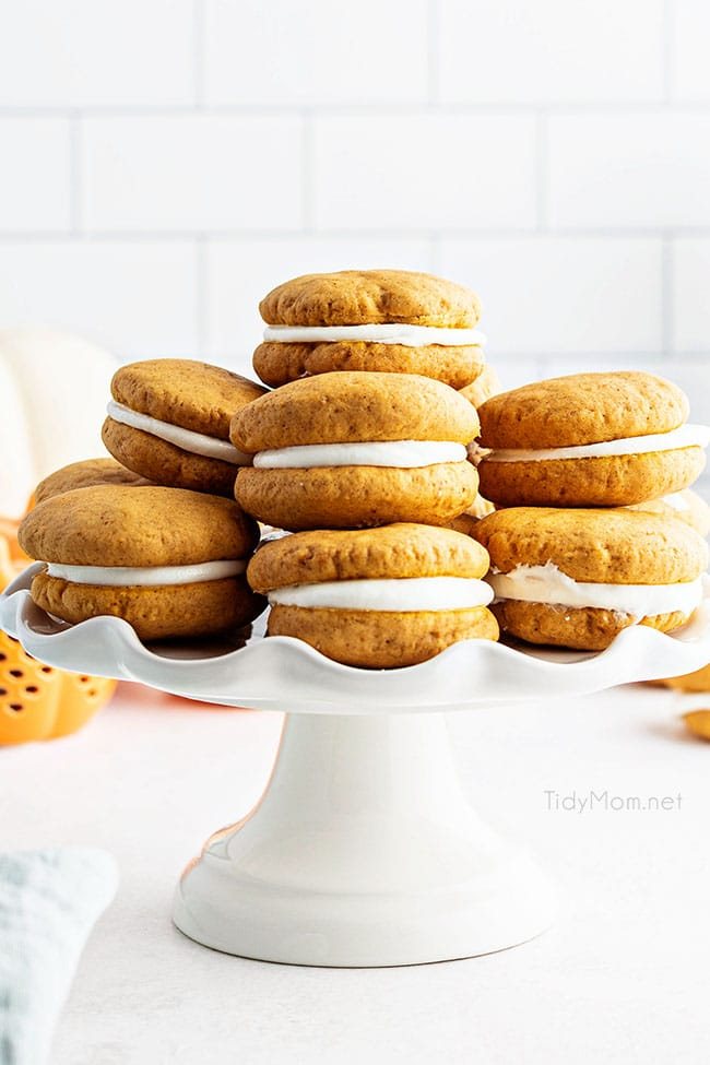 Pumpkin Whoopie Pies with Marshmallow Filling