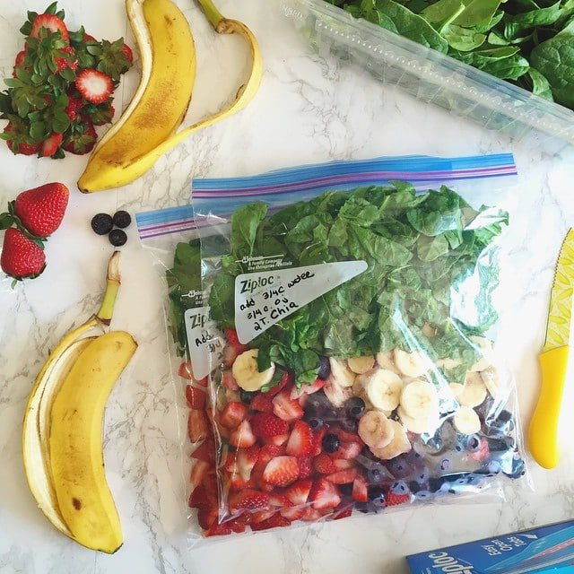 Green smoothie prep