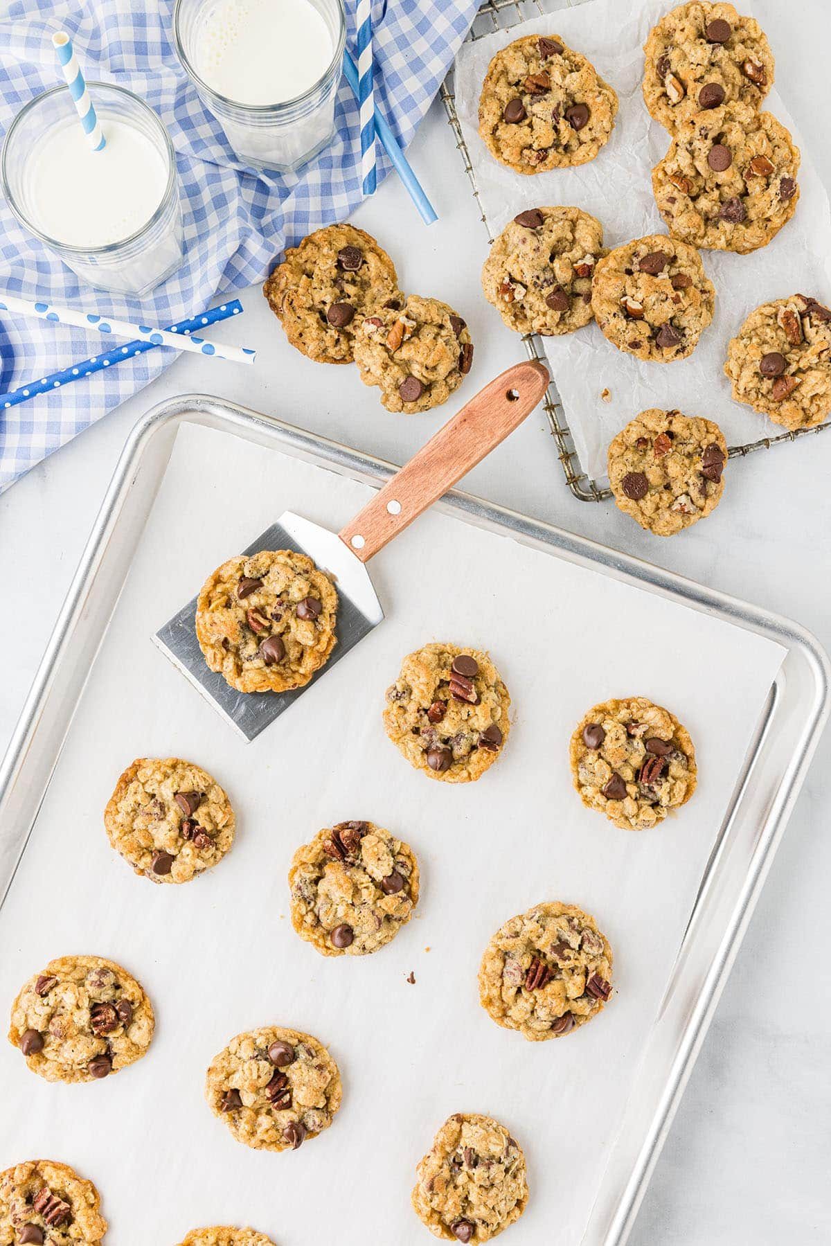Fresh baked cookies just out of the oven