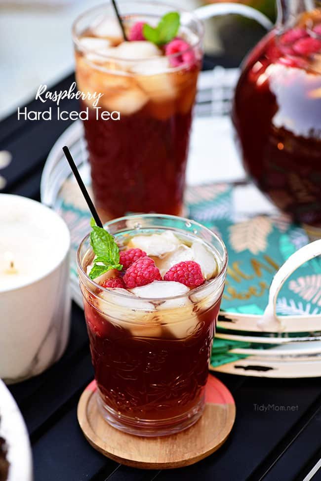 Raspberry Hard Iced Tea Cocktail