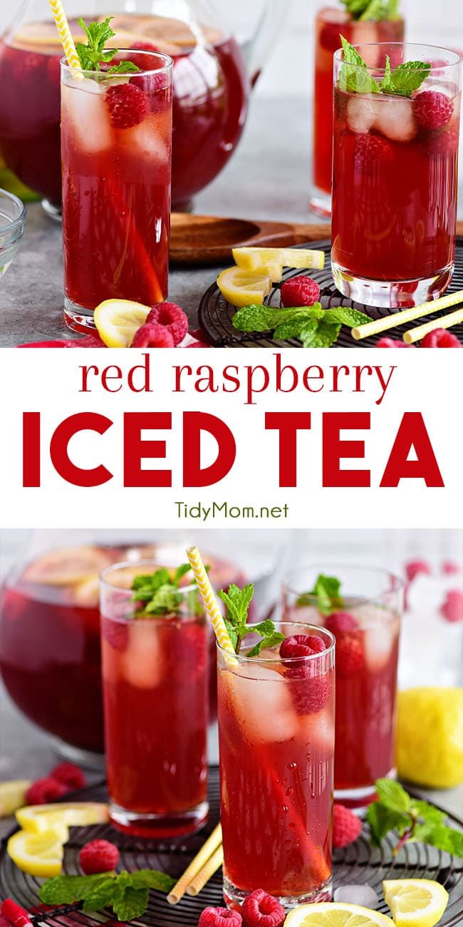 Red Raspberry Iced Tea photo collage