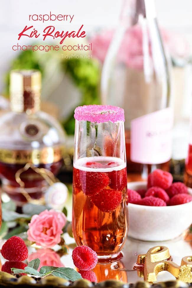 Raspberry Kir Royale Champagne Cocktail
