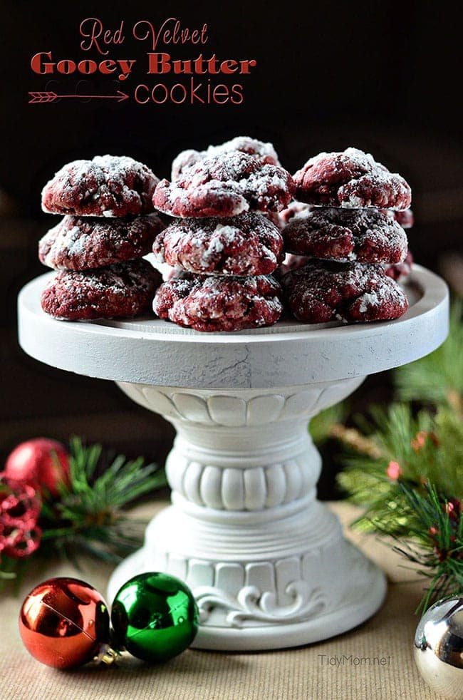Red Velvet Cookies for Christmas Cookie Trays