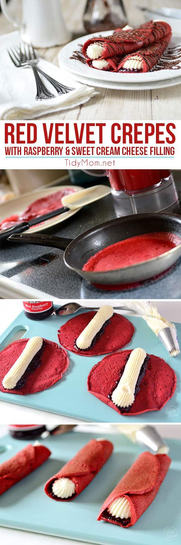 Red Velvet Crepes collage