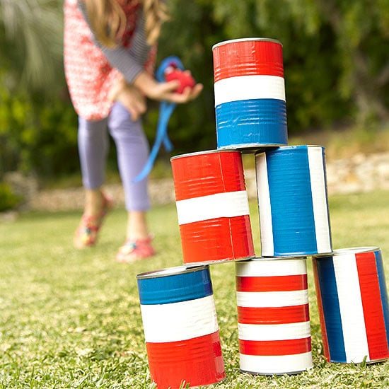 Patriotic beanbag toss