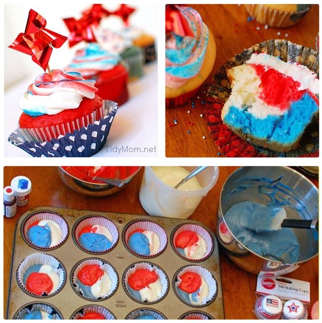 Red White and Blue Cupcakes at cetcu.com