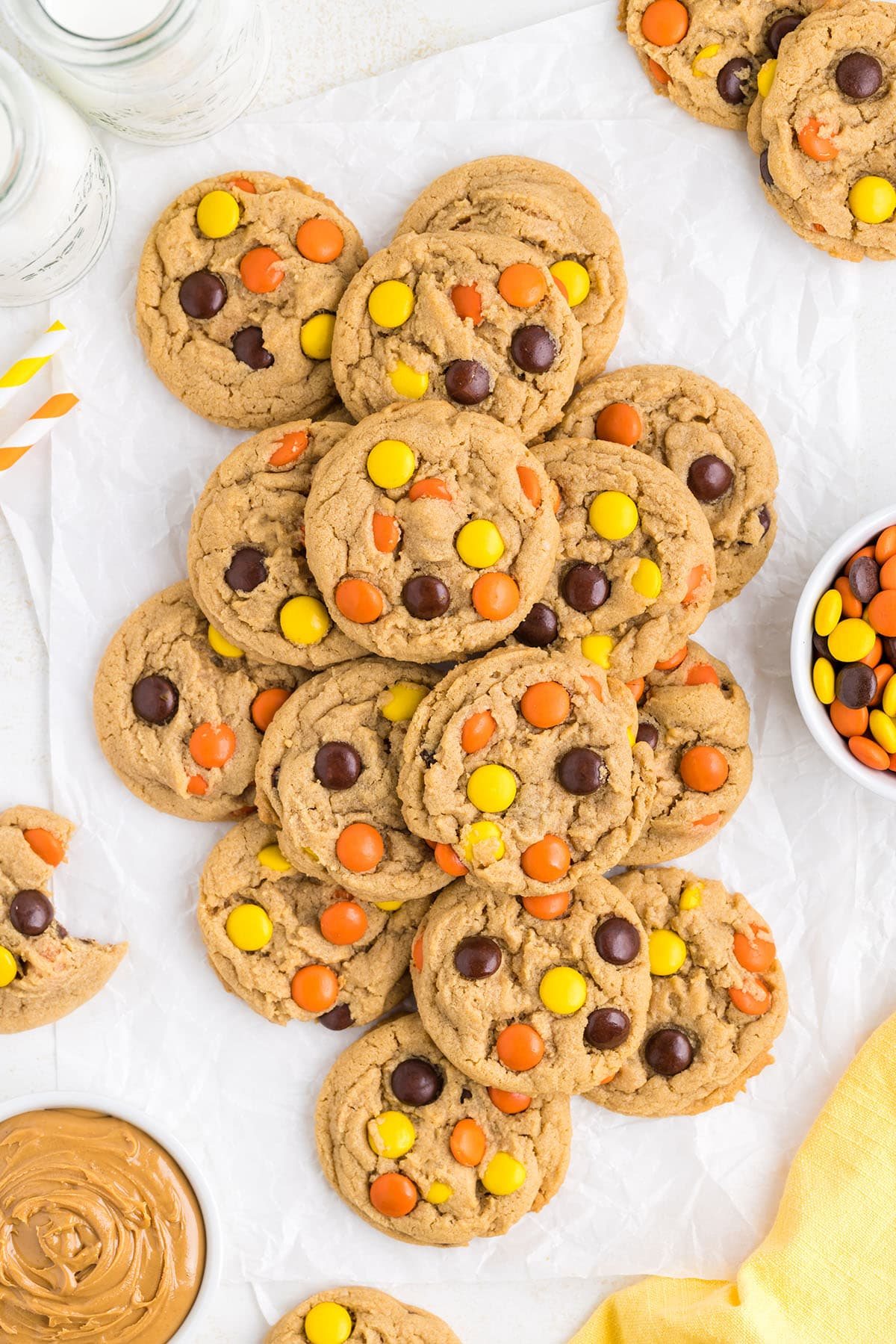 Reese’s Pieces Peanut Butter Cookies Recipe