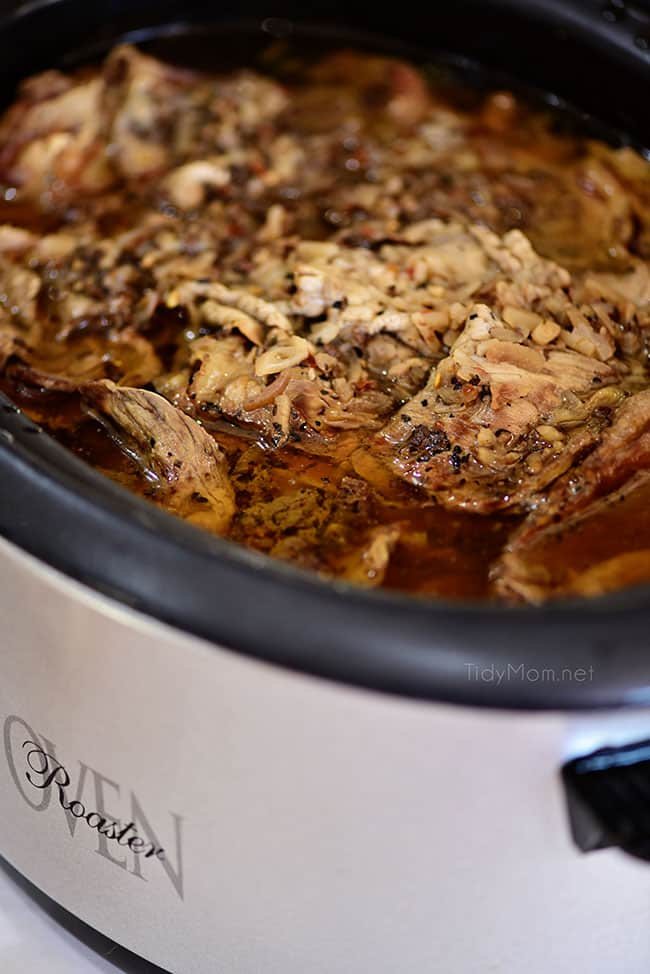 Italian beef in a slow cookier