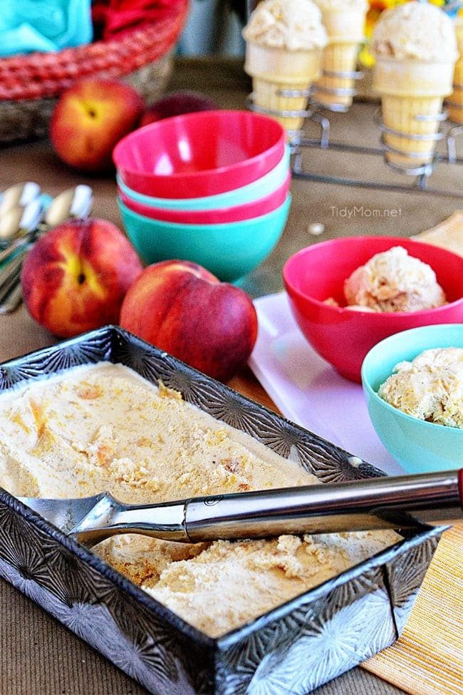 frozen custard in colorful bowls