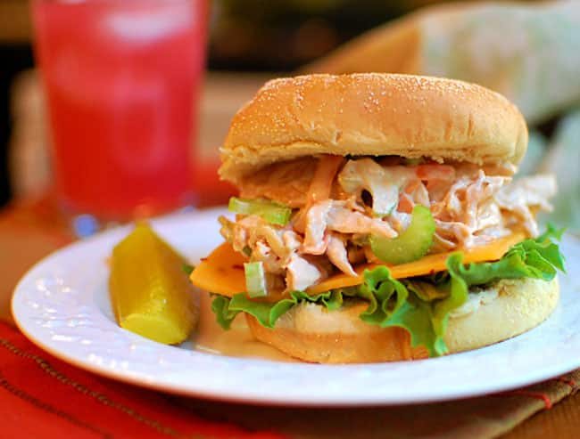 Rotisserie Pulled Chicken Salad Sandwiches