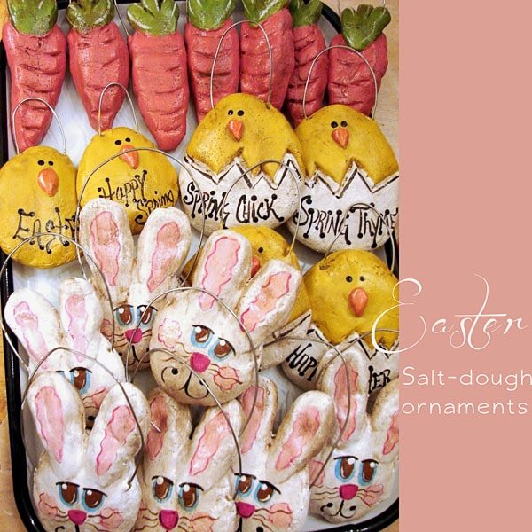 Salt Dough Easter Ornaments