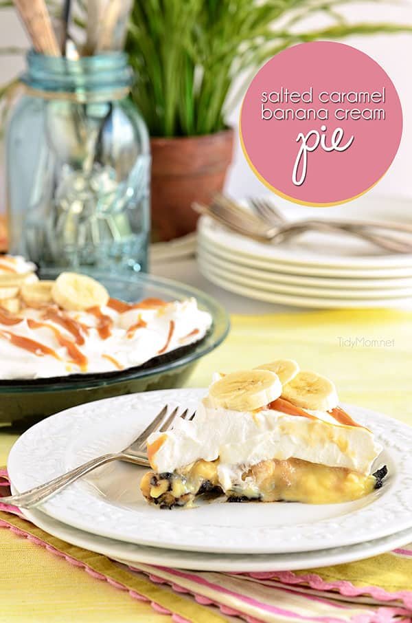 Quick and Easy Salted Caramel Banana Cream Pie