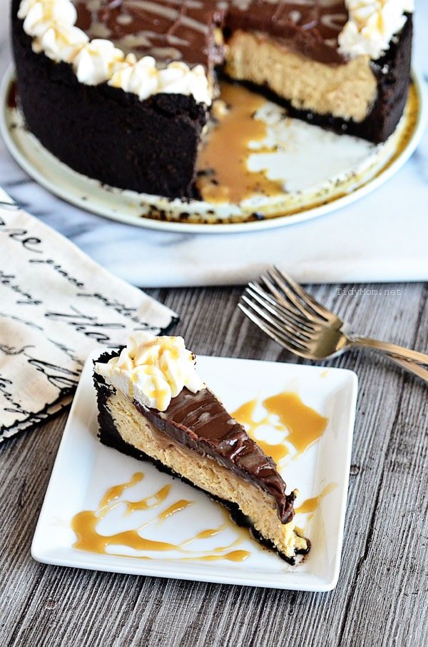Salted Caramel Cheesecake with Chocolate Ganache at cetcu.com