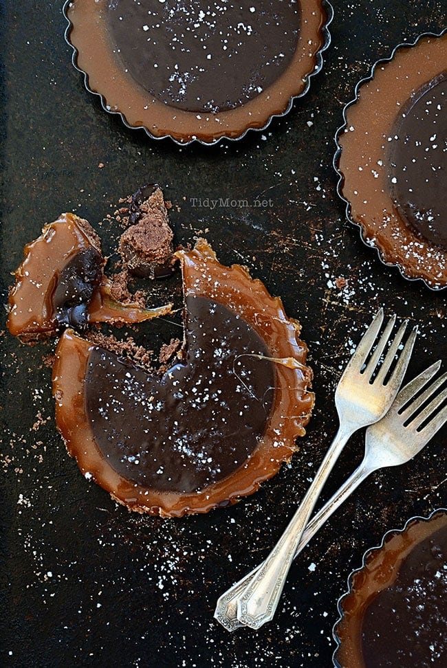 Elegant Salted Caramel & Chocolate Tart recipe at cetcu.com