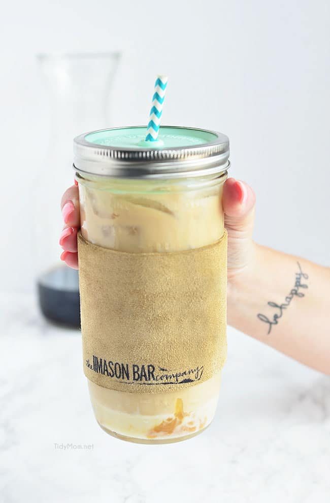 Don’t pay coffee shop prices! Salted Caramel Iced Coffee recipe at cetcu.com