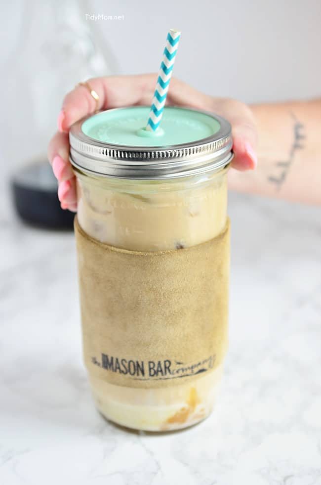 Don’t pay coffee shop prices! Salted Caramel Iced Coffee recipe at cetcu.com