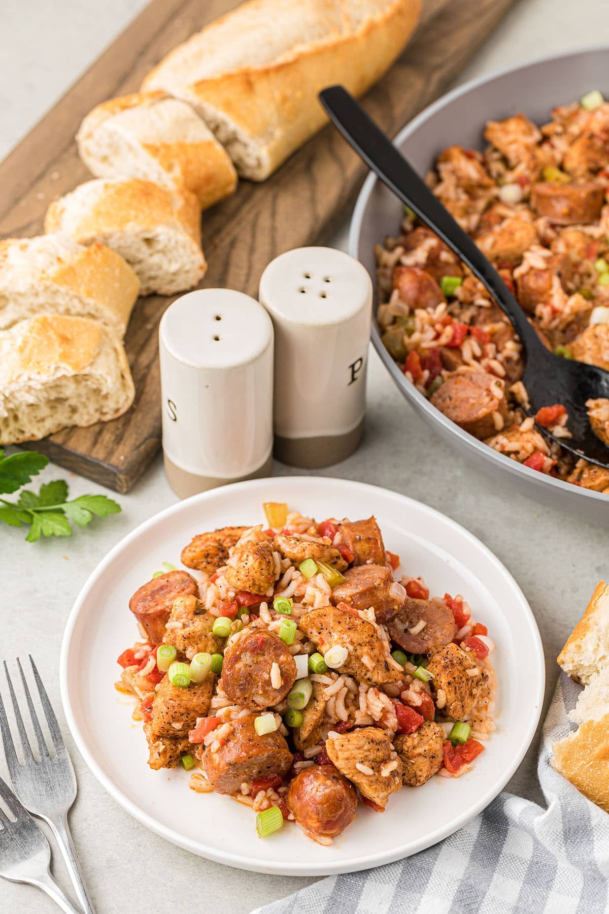 plated homemade jambalaya