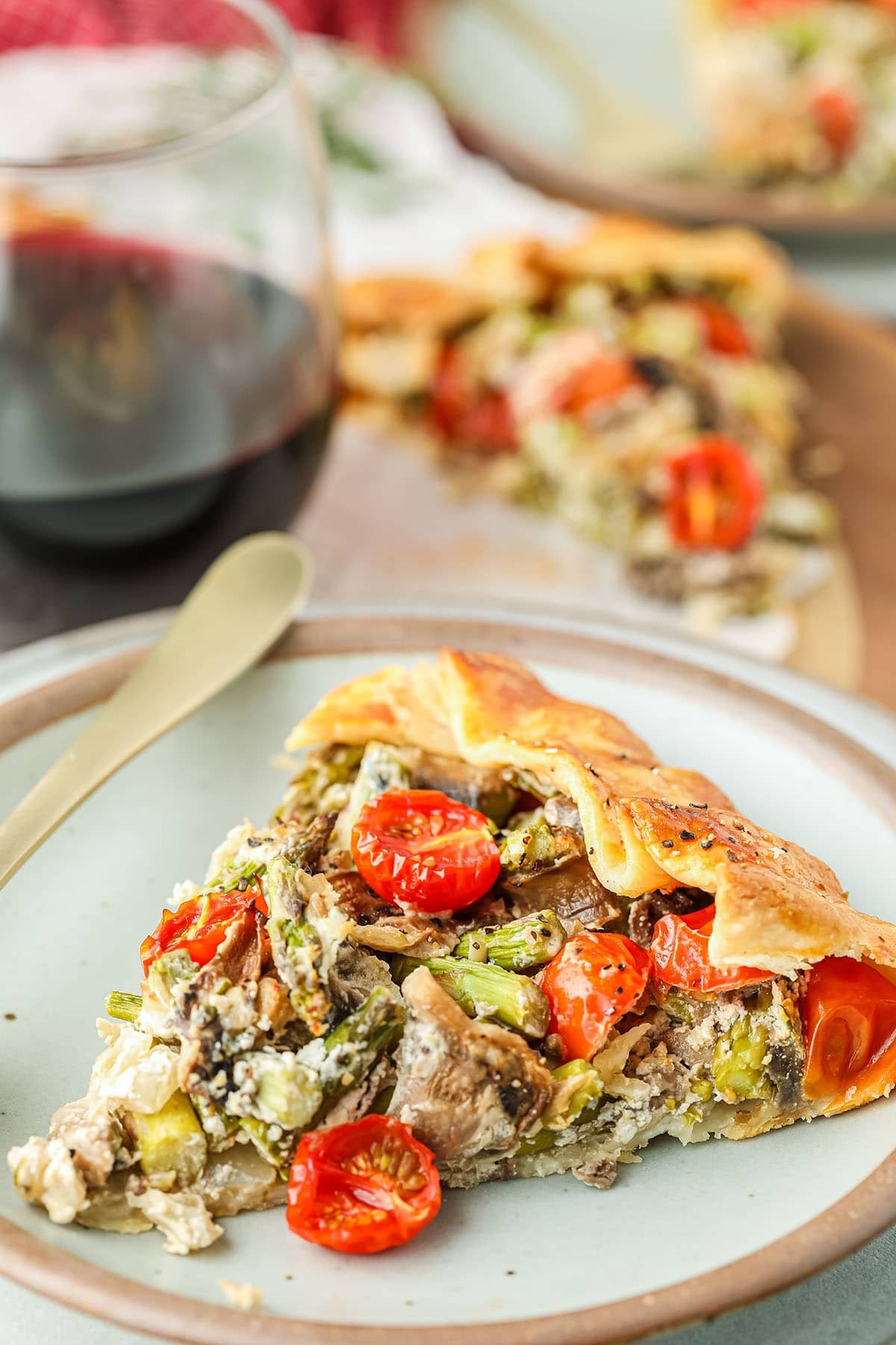 vegetable galette on a plate