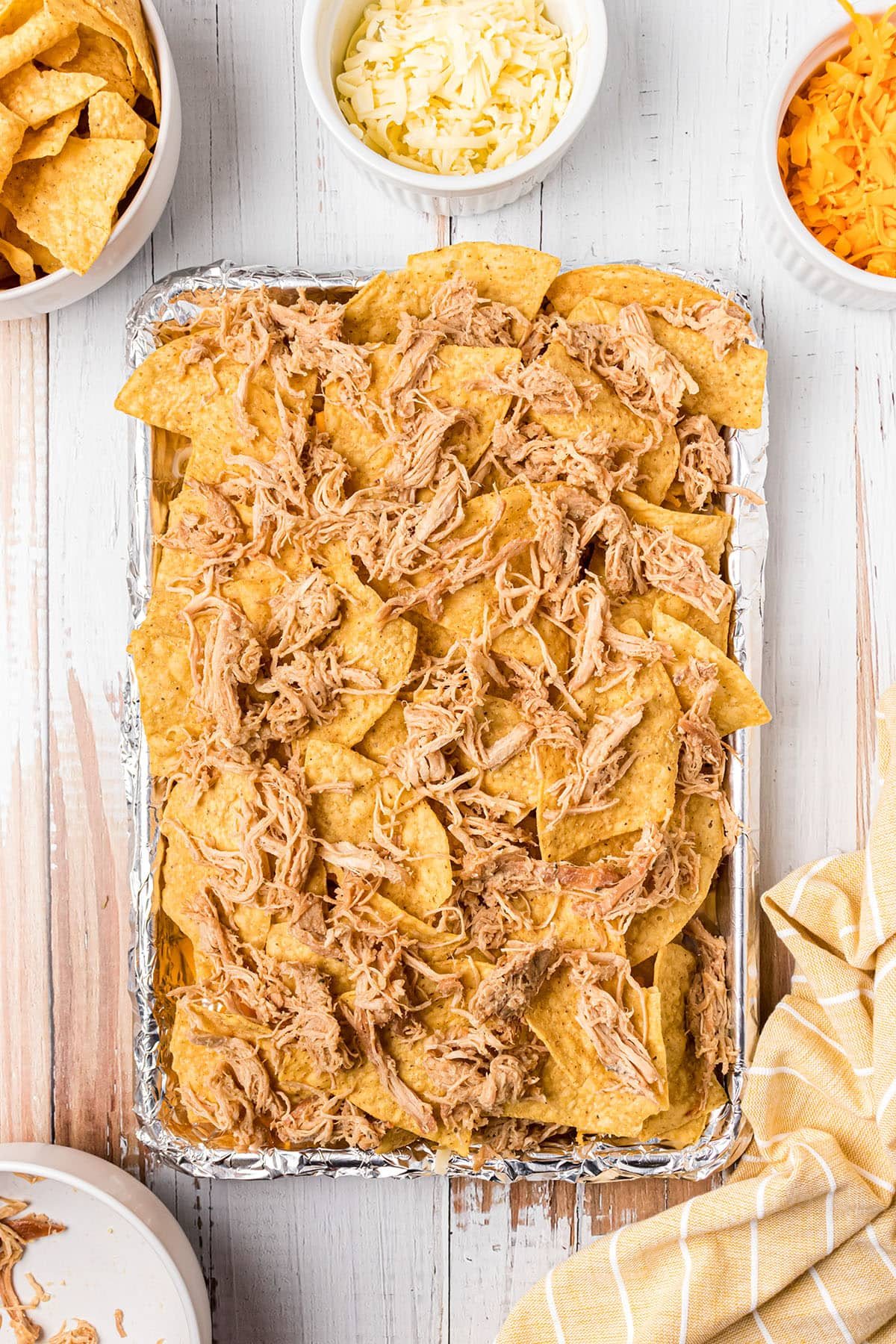how to make sheet pan nachos step 2
