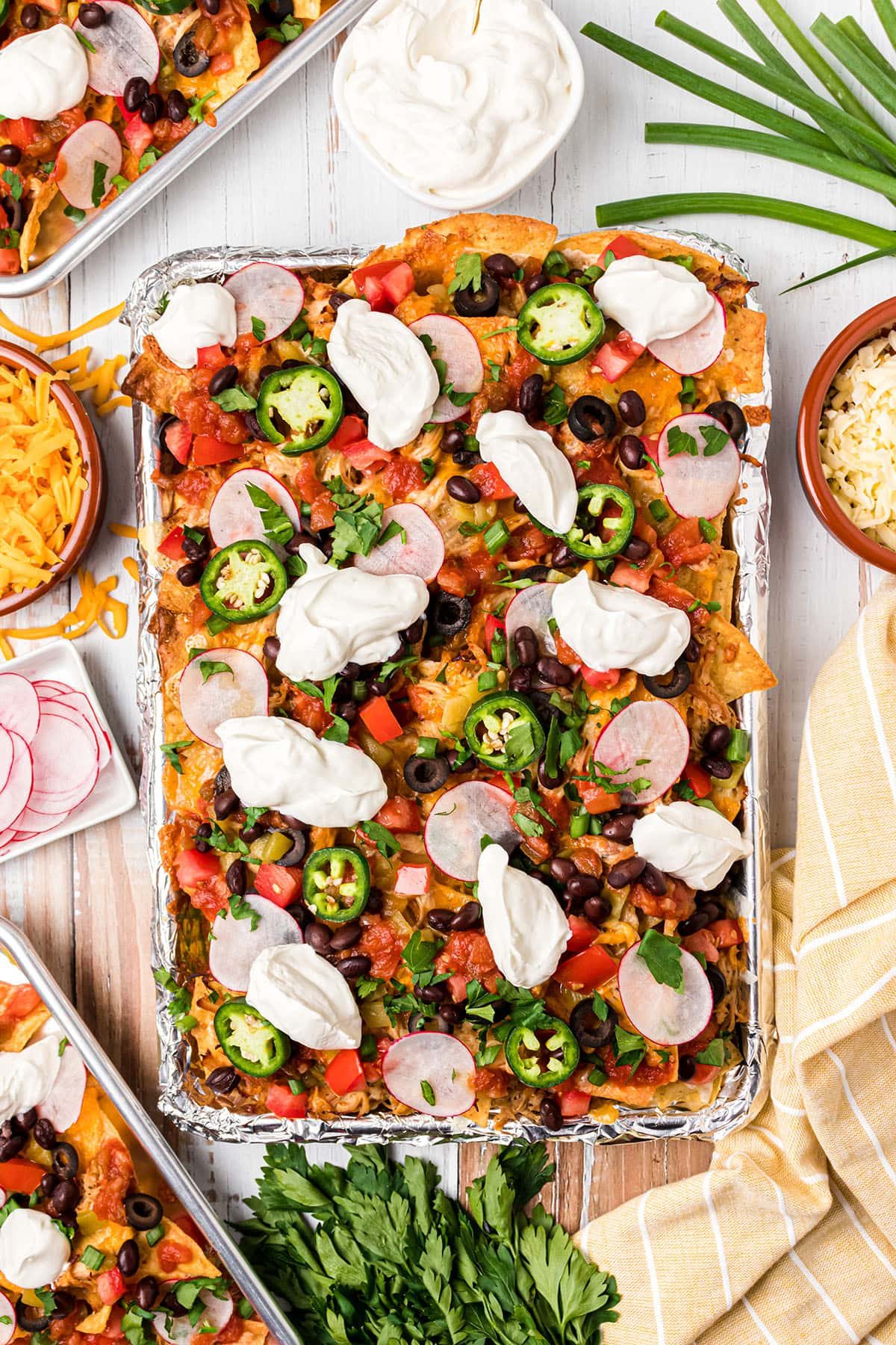 Sheet Pan Nachos With Rotisserie Chicken