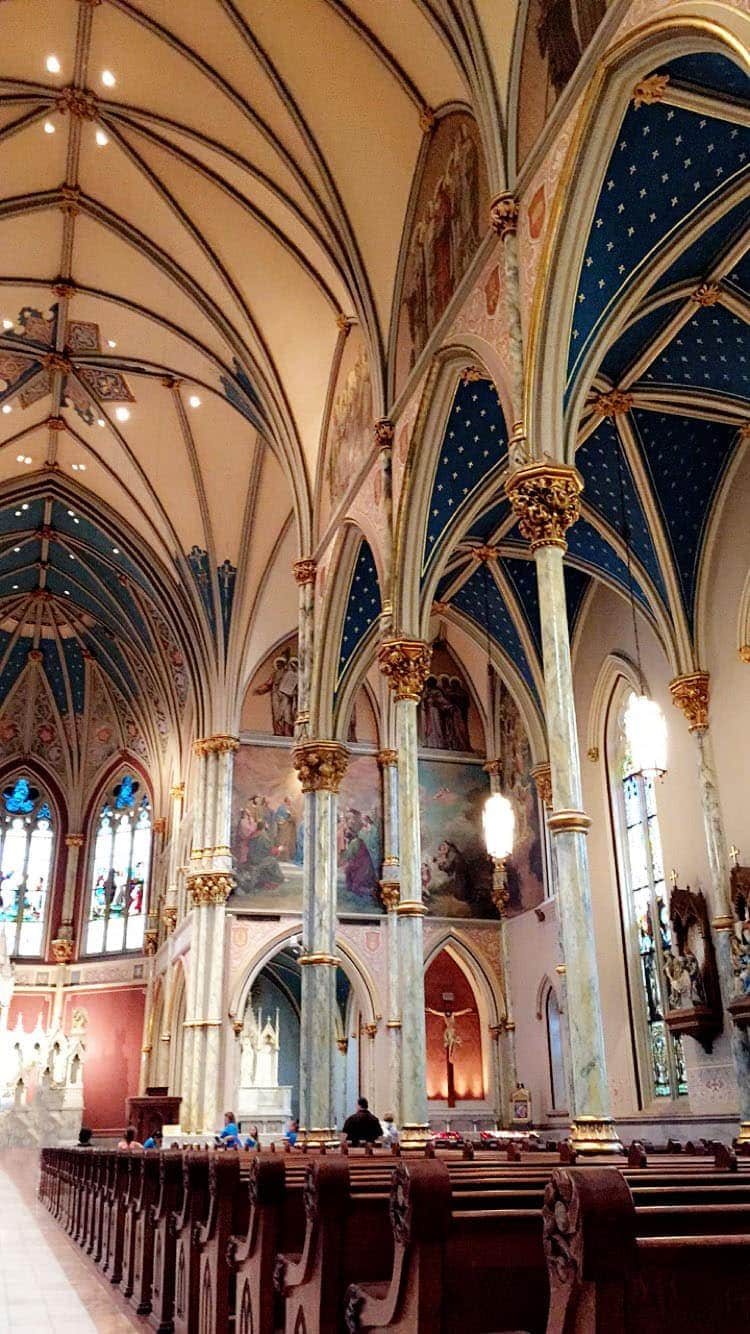 Inside Cathedral of St. John the Baptist in Savannah, Georgia. More Savannah Sightseeing at cetcu.com