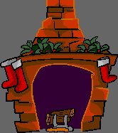 Santa down chimney