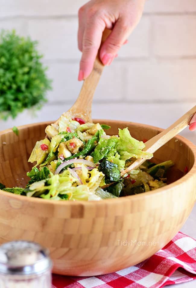 simple restaurant style Italian Salad in a bowl