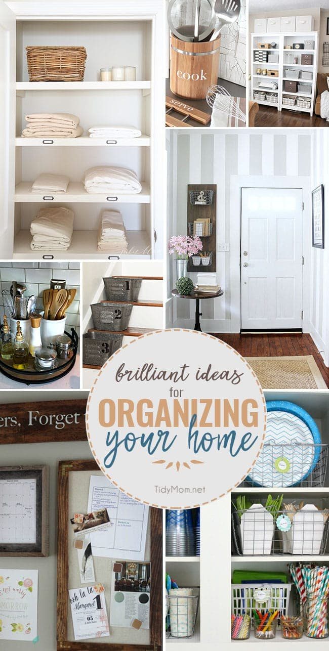 Brilliant ideas to get your home organized! These are quick simple ideas that don’t cost a lot of money to gain valuable space in your home! Details at cetcu.com