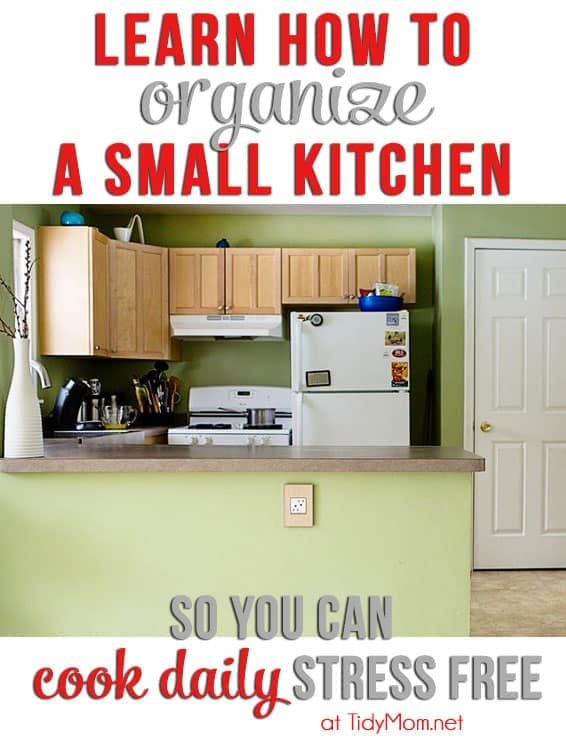 Learn how to organize a small kitchen, so you can cook daily stress free. more tips at cetcu.com