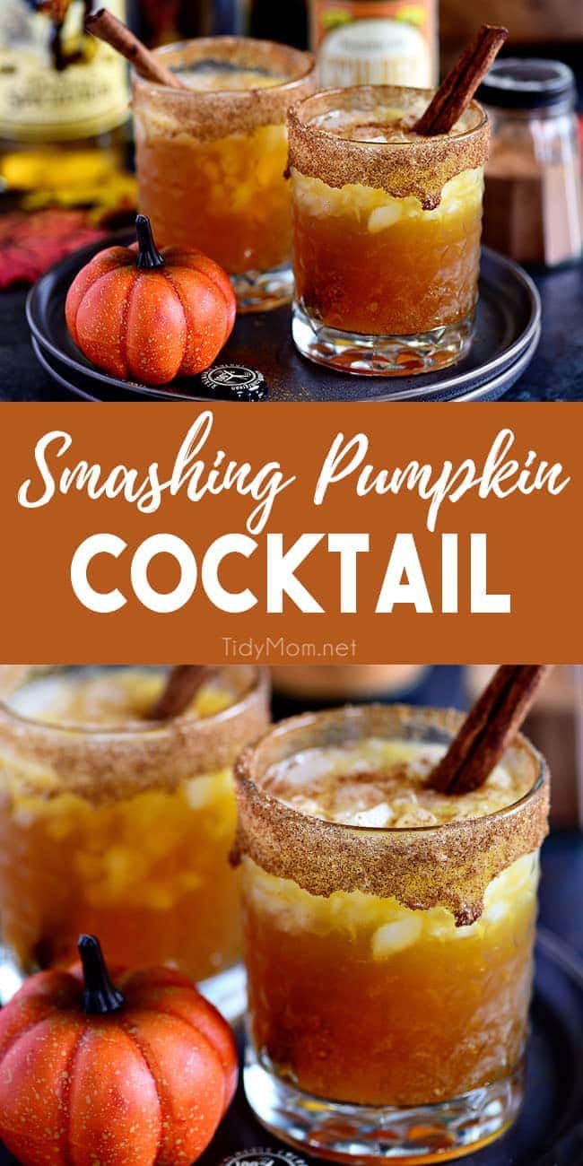 Fall spices, pumpkin ale, and equal parts spiced rum and butterscotch Schnapps makes this Smashing Pumpkin Cocktail the best thing to hit your cocktail glass this fall! Get the full recipe at cetcu.com