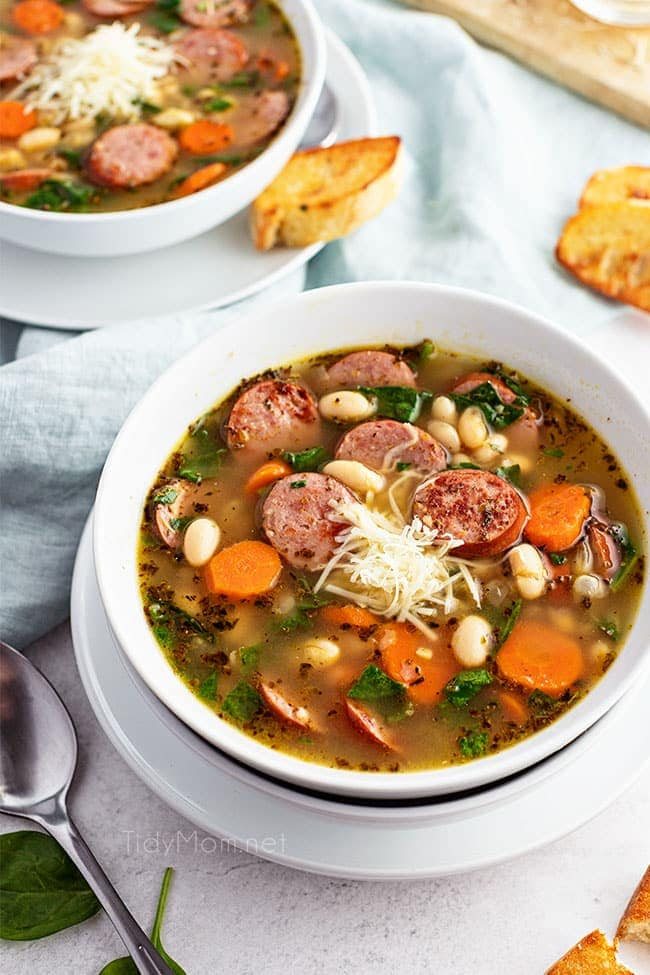 bean soup in bowl