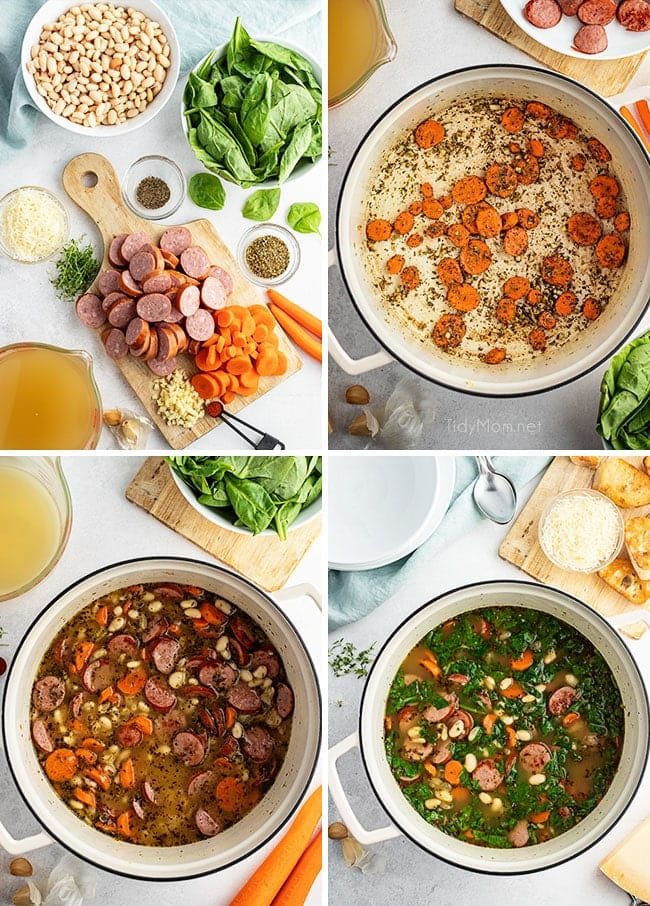 how to make bean soup photo collage