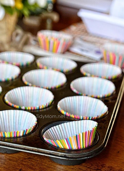 Cupcake Liners in Pan Cetcu