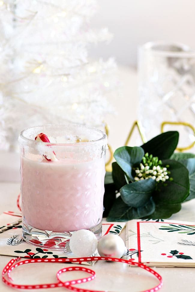 Peppermint Cocktail in a rocks glass