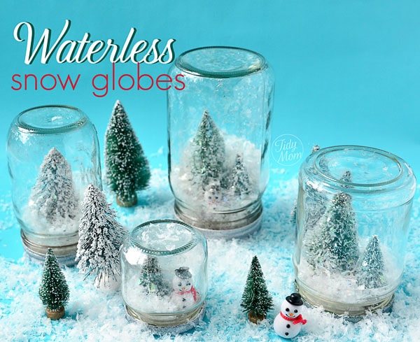 waterless snow globes display