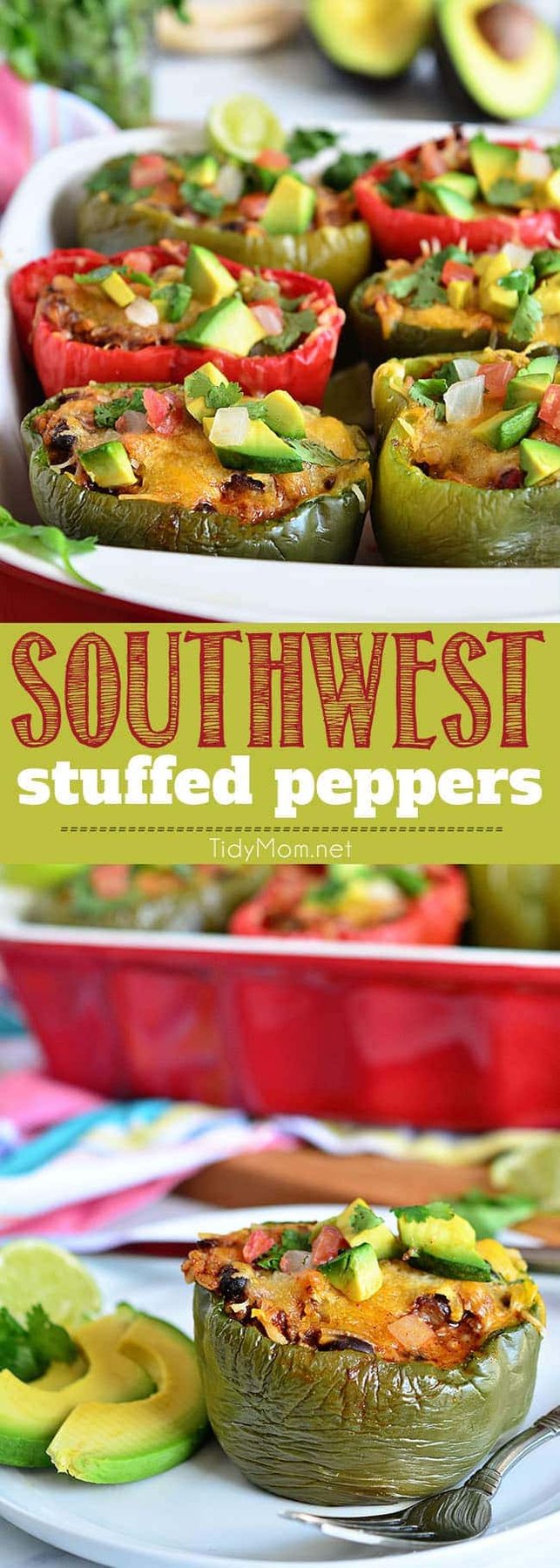 Fresh Bell peppers are filled with rice, browned ground beef seasoned with McCormick Organic Taco Seasoning, black beans, tomatoes, green chilies and cheese for an easy weeknight dinner with a southwest twist. Southwest Stuffed Peppers recipe at cetcu.com