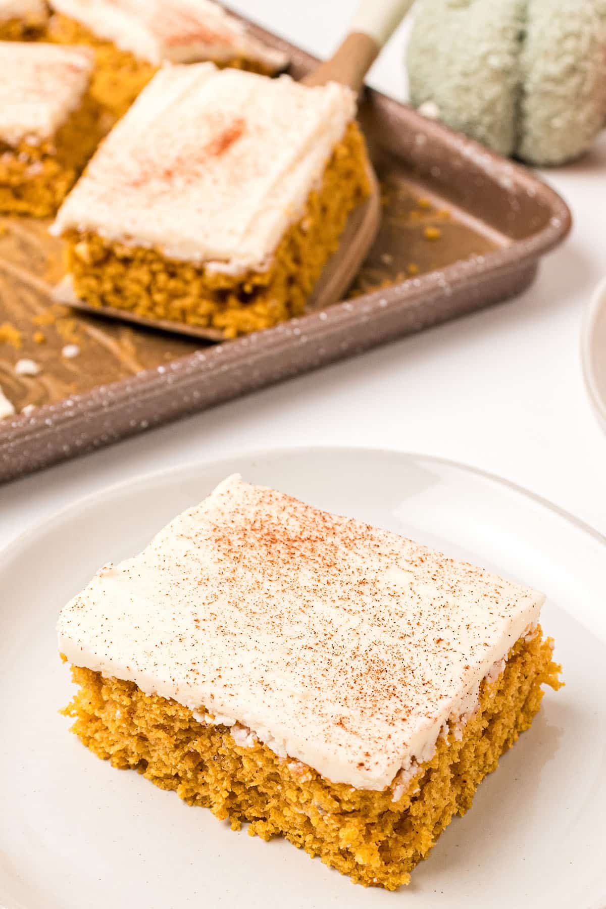 Spiced Pumpkin Bars With Browned Butter Frosting