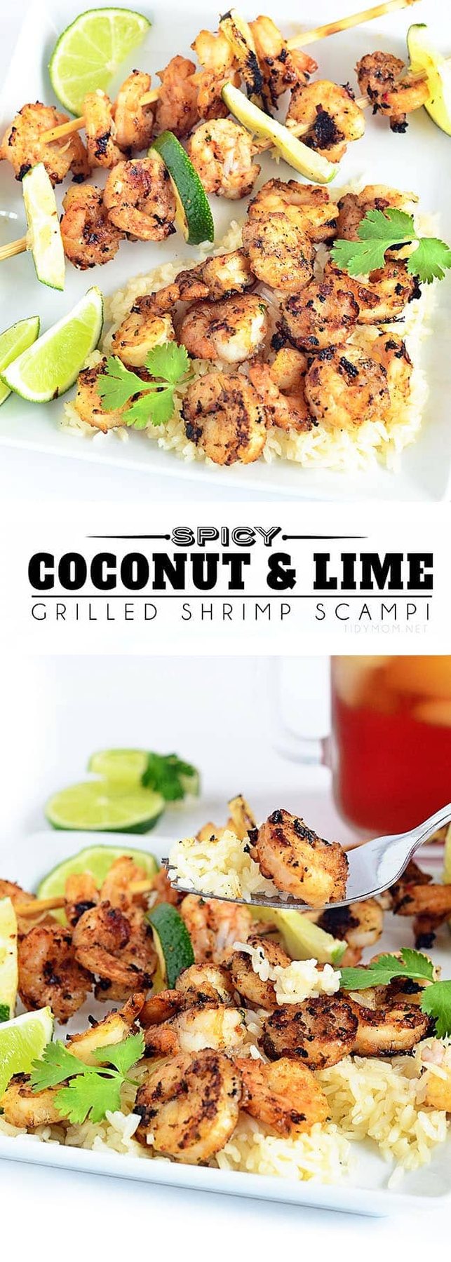 This simple and delicious grilled shrimp recipe blends coconut and lime while adding a touch of spice with Sriracha sauce to scrimp scampi. SPICY COCONUT LIME GRILLED SHRIMP SCAMPI recipe at cetcu.com