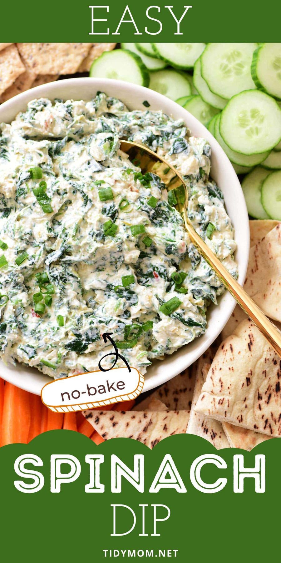 No-bake spinach dip with Knorr vegetable mix