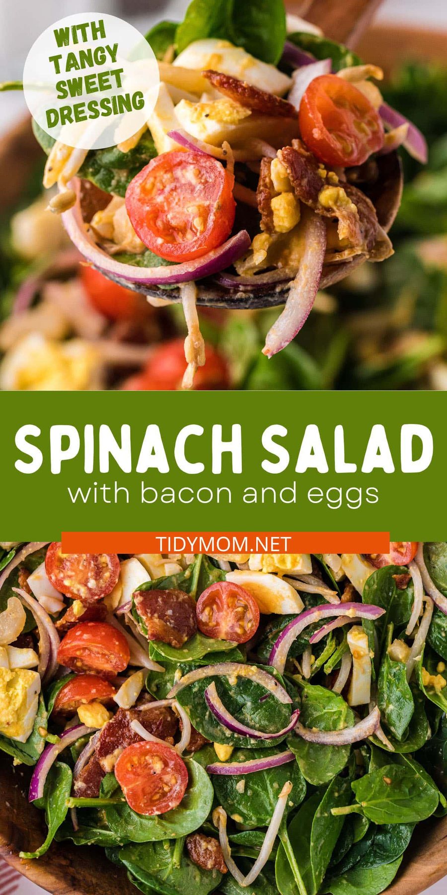 spinach salad photo collage