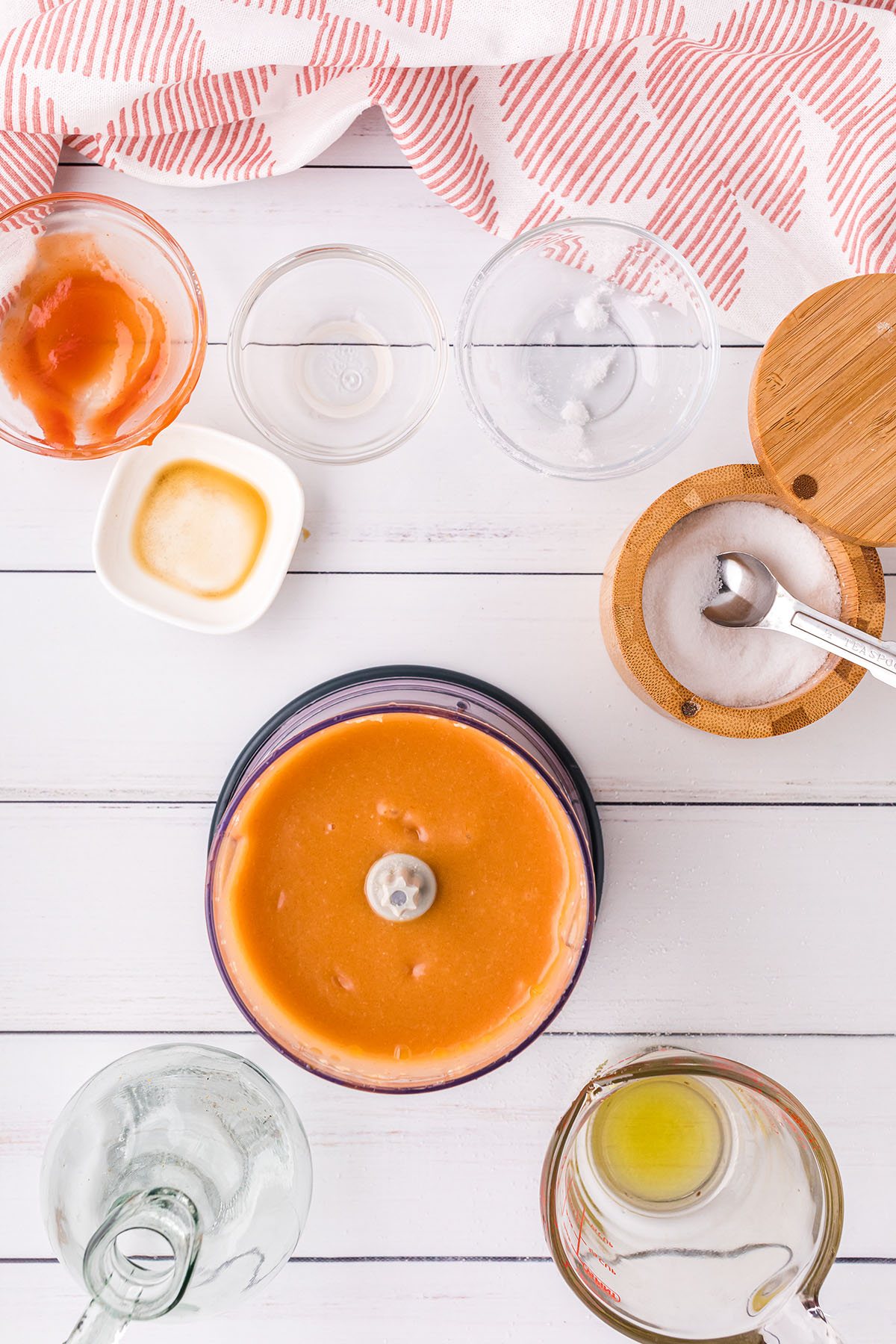 spinach salad dressing in a food processor