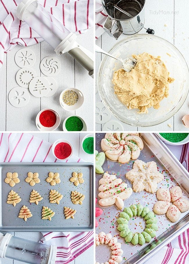 how to make spritz cookies photo collage