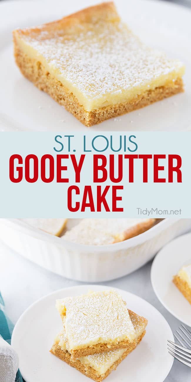 St Lous Gooey Butter Cake served