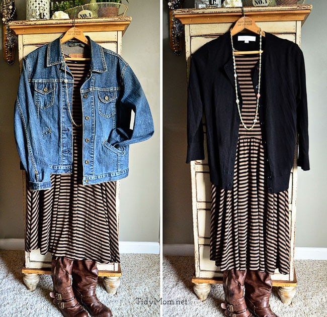 Stitch Fix Striped Dress 2 ways at cetcu.com